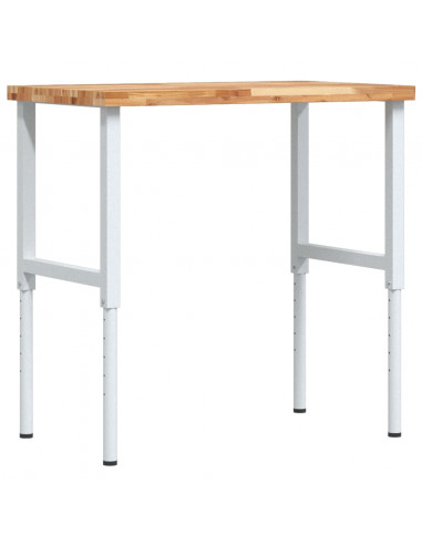 Banco Lavoro 100x60x(73-99,5) cm Legno di Acacia Rettangolare