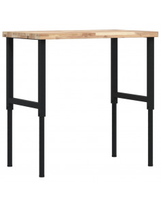 Banco Lavoro 100x60x(73-99,5) cm Legno di Acacia Rettangolare 2