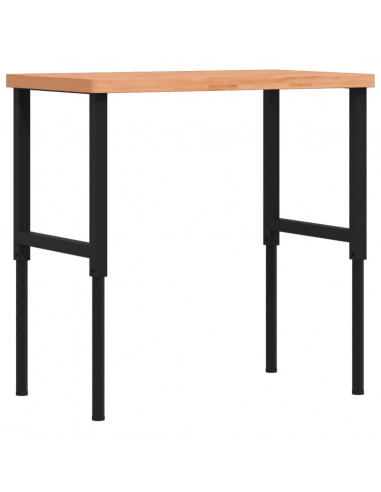 Banco Lavoro 100x60x(73-99,5) cm Legno di Faggio Rettangolare