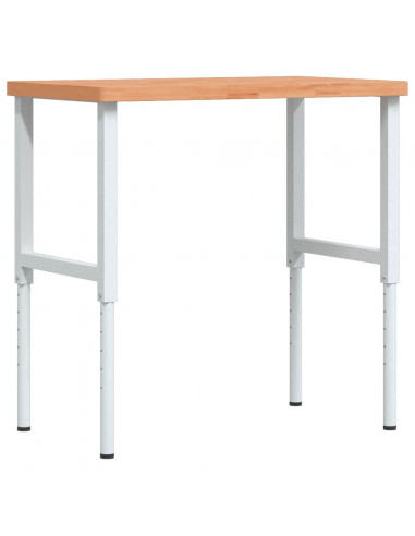 Banco Lavoro 100x60x(73-99,5) cm Legno di Faggio Rettangolare