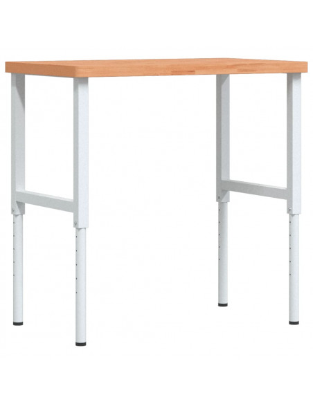 Banco Lavoro 100x60x(73-99,5) cm Legno di Faggio Rettangolare