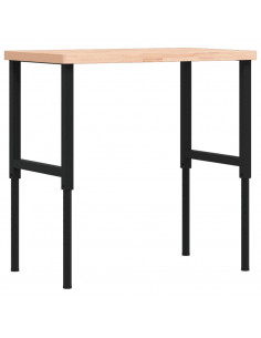 Banco Lavoro 100x60x(73-99,5) cm Legno di Faggio Rettangolare 2