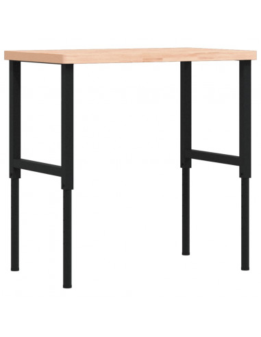 Banco Lavoro 100x60x(73-99,5) cm Legno di Faggio Rettangolare
