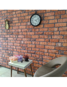 Pannelli Murali 3D con Design a Mattoni Terracotta 10 pz EPS