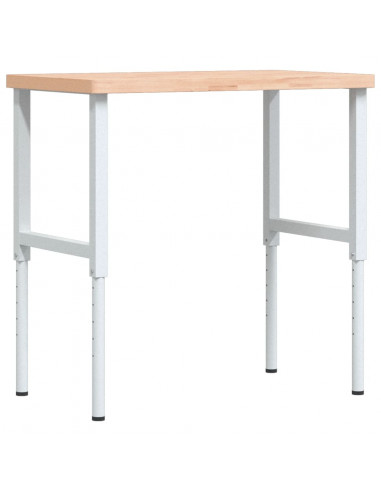 Banco Lavoro 100x60x(73-99,5) cm Legno di Faggio Rettangolare