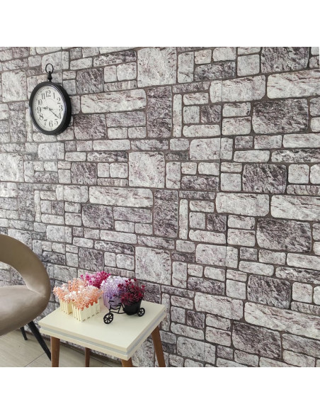 Pannelli Murali 3D con Design Mattoni Grigio Chiaro 10 pz EPS
