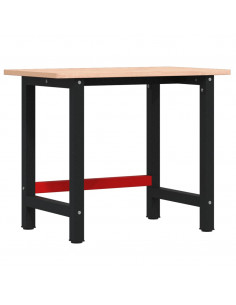 Banco Lavoro 100x60x81,5 cm Legno Massello Faggio Rettangolare 2