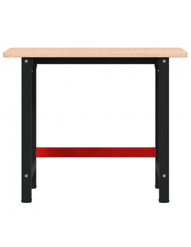 Banco Lavoro 100x60x81,5 cm Legno Massello Faggio Rettangolare