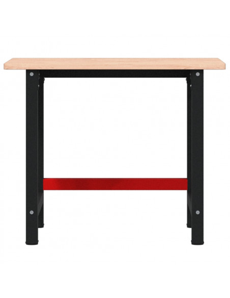 Banco Lavoro 100x60x81,5 cm Legno Massello Faggio Rettangolare
