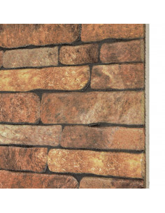 Pannelli Murali 3D con Mattoni Marrone 10 pz in EPS
