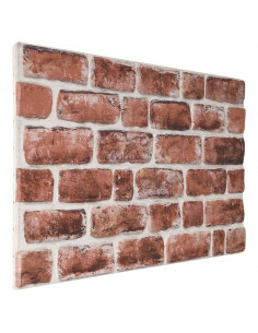 Pannelli Murali 3D con Mattoni Marrone Scuro 10 pz EPS