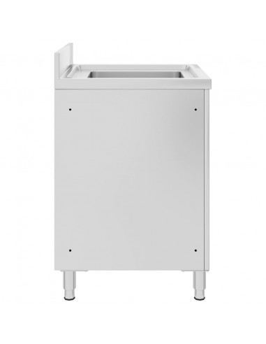 Mobiletto da Cucina con Lavandino in Acciaio Inox 60x60x96 cm