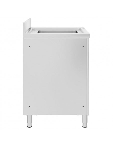 Mobiletto da Cucina con Lavandino in Acciaio Inox 60x60x96 cm