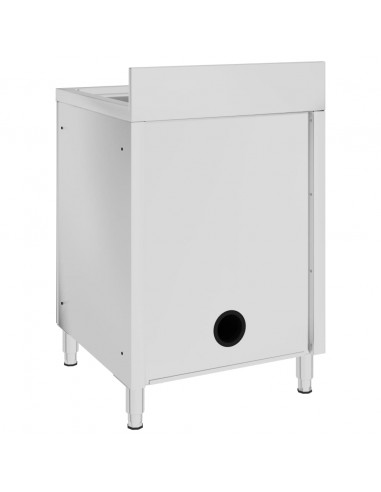 Mobiletto da Cucina con Lavandino in Acciaio Inox 60x60x96 cm