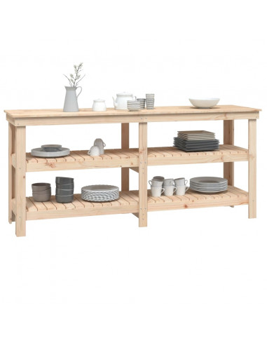 Banco da Lavoro 181x50x80 cm in Legno Massello di Pino
