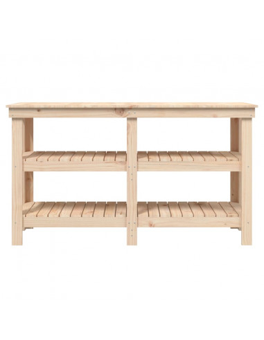Banco da Lavoro 142,5x50x80 cm in Legno Massello di Pino