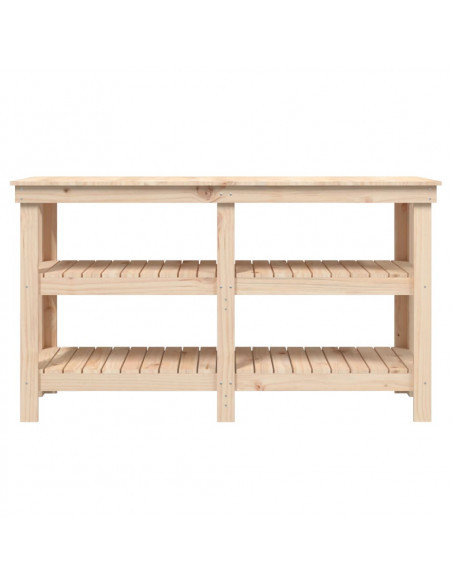 Banco da Lavoro 142,5x50x80 cm in Legno Massello di Pino