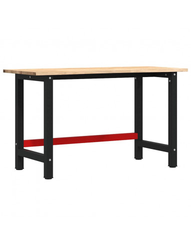 Banco Lavoro 140x60x81,5 cm Legno Massello Rovere