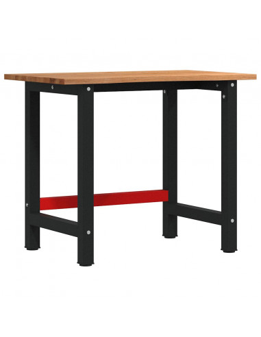 Banco Lavoro Marrone Chiaro 100x60x81,5cm Legno Massello Rovere