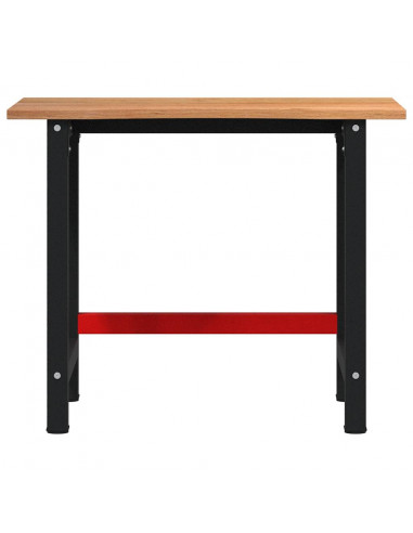 Banco Lavoro Marrone Chiaro 100x60x81,5cm Legno Massello Rovere