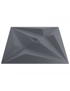 Pannelli Murali 48 pz Grigi 50x50 cm XPS 12 m² Stella