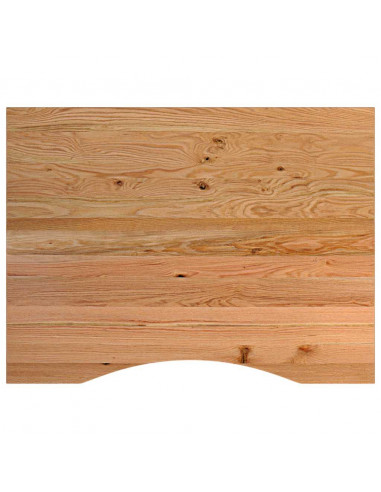 Banco Lavoro Marrone Chiaro 80x60x(71,5-98) cm Legno di Rovere