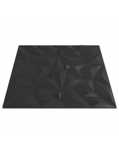 Pannelli Murali 48 pz Neri 50x50 cm XPS 12 m² Ametista