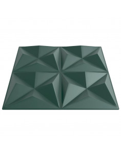 Pannelli Murali 48 pz Verdi 50x50 cm XPS 12 m² Origami