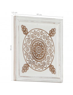 Pannelli Murali Intagliati 2 pz in MDF 40x40x1,5 cm