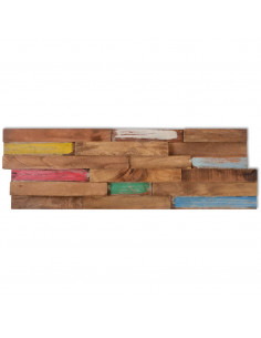 Pannelli per Pareti 10 pz 1,03 m² in Legno Massello di Teak