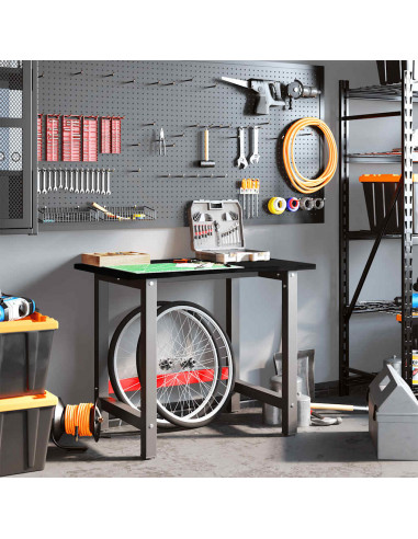 Banco Lavoro Marrone Scuro 100x60x81,5 cm Legno Massello Rovere