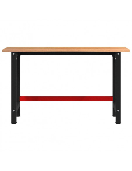 Banco Lavoro Marrone Scuro 140x60x81,5 cm Legno Massello Rovere