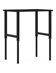 Banco Lavoro Marrone Scuro 80x60x(71,5-98) cm Legno di Rovere 2