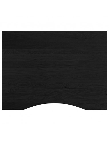 Banco Lavoro Marrone Scuro 80x60x(71,5-98) cm Legno di Rovere