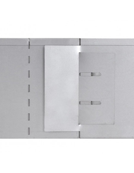 Pannelli Recinzione per Prato 10 pz Acciaio Zincato 100x20 cm