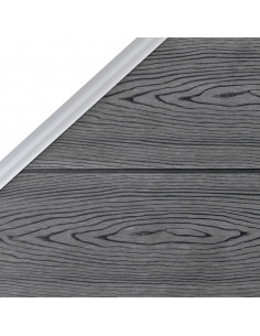 Pannelli Recinzione WPC 1 Quadrato 1 Inclinato 273x186 cm Grigi