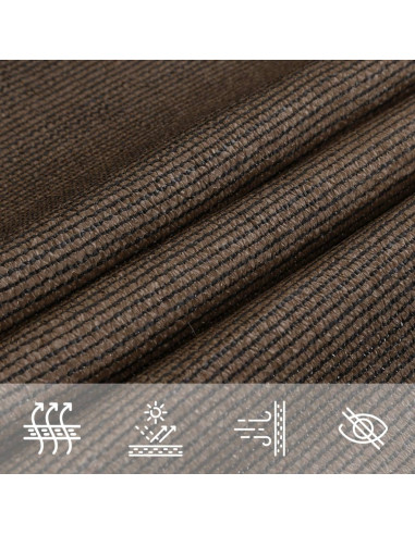 Vela Parasole 160 g/m² Marrone 5x5x6 m in HDPE