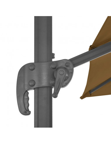 Ombrellone da Esterni con Base Portatile Grigio Talpa