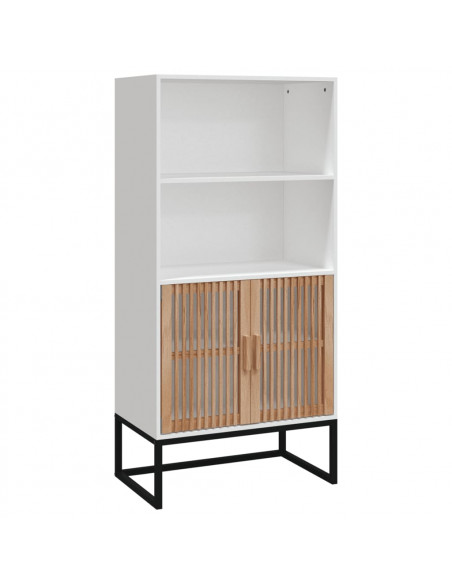 Credenza Bianca 60x35x125 cm in Legno Multistrato