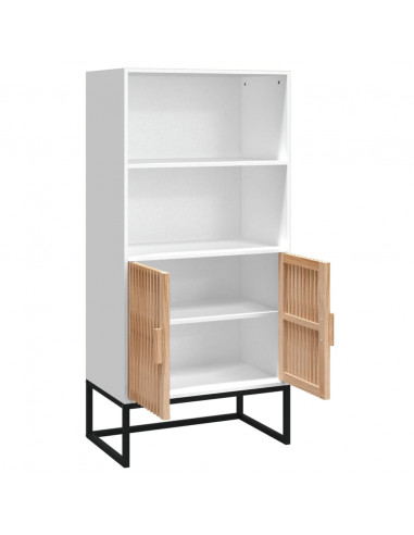 Credenza Bianca 60x35x125 cm in Legno Multistrato