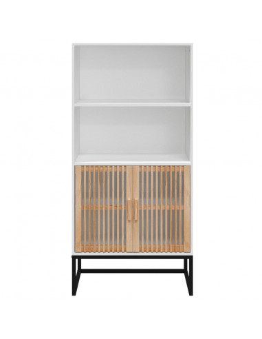 Credenza Bianca 60x35x125 cm in Legno Multistrato