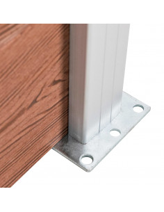 Pannello di Recinzione in WPC 180x105 cm Marrone