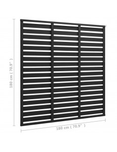 Pannello di Recinzione in WPC 180x180 cm Nero
