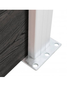 Pannello di Recinzione in WPC 180x186 cm Grigio