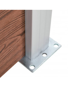 Pannello di Recinzione in WPC 180x186 cm Marrone