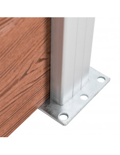 Pannello di Recinzione in WPC 353x106 cm Marrone