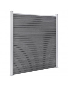 Pannello di Recinzione in WPC 353x186 cm Grigio
