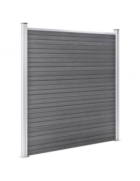 Pannello di Recinzione in WPC 353x186 cm Grigio