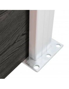 Pannello di Recinzione in WPC 95x(105-180) cm Grigio