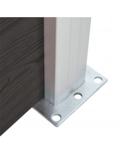 Pannello di Recinzione in WPC 95x(105-180) cm Nero